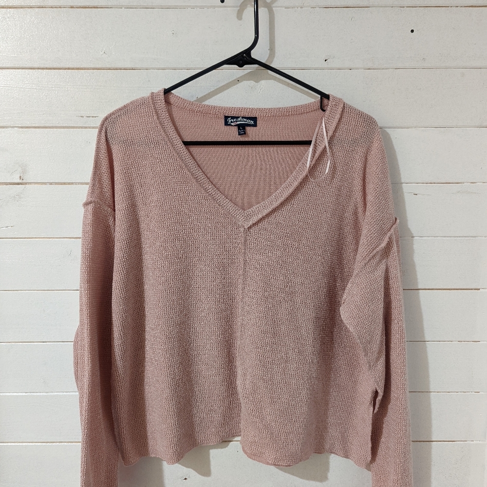 Pink Freshman Cropped Long sleeves